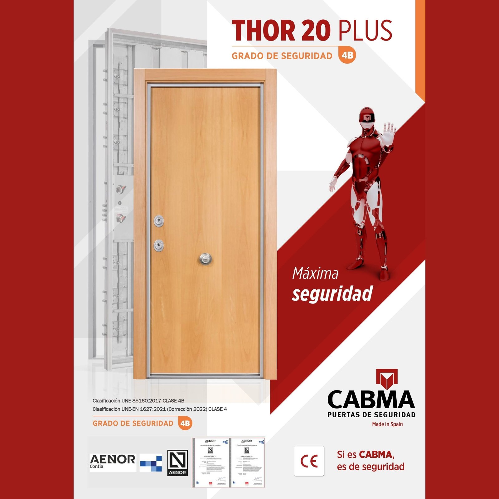 Dualidad Defensiva: La Puerta CABMA Thor 20 Plus Grado 4B con Sistema Mauer NW4